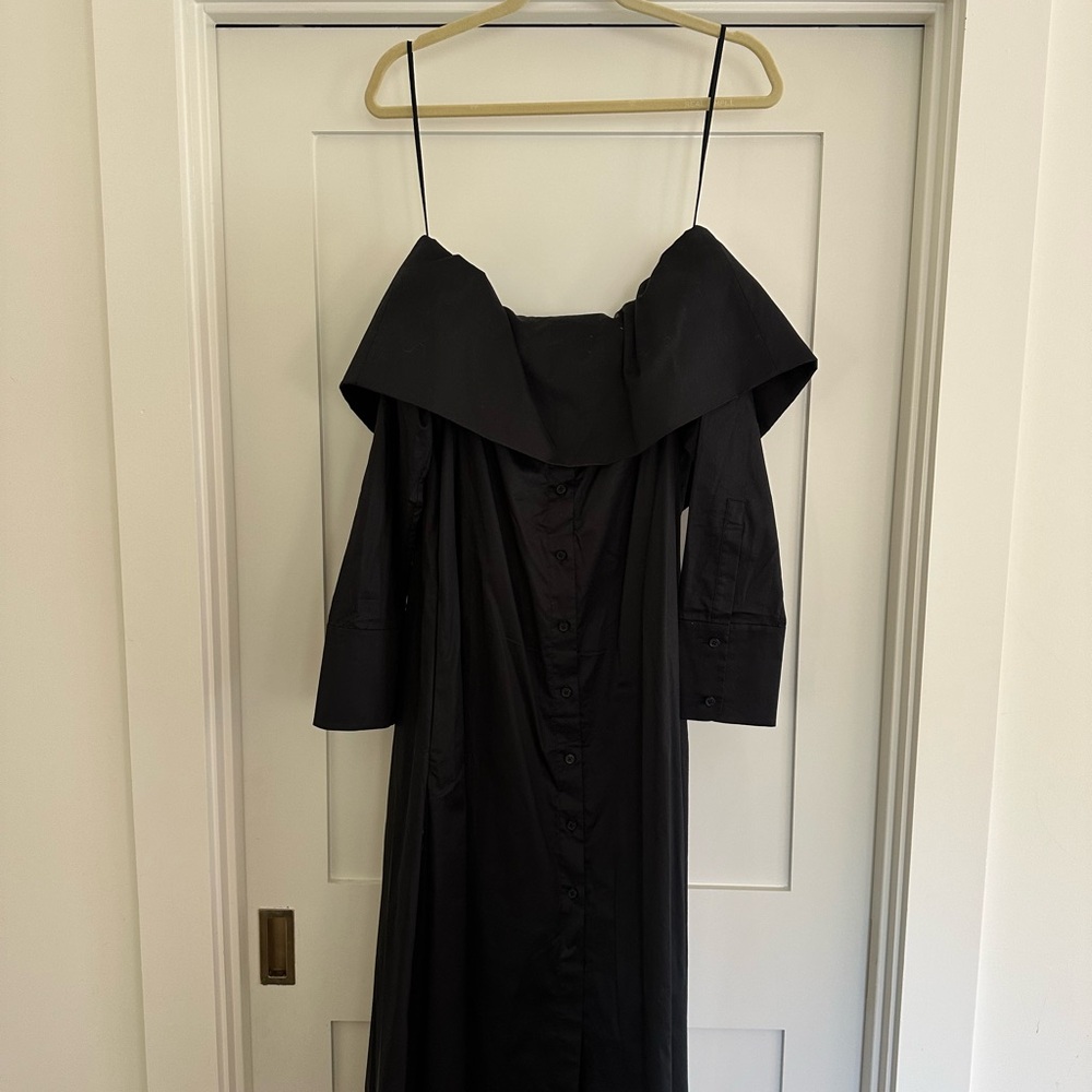 COS Black Sleeveless Off-Shoulder Sundress